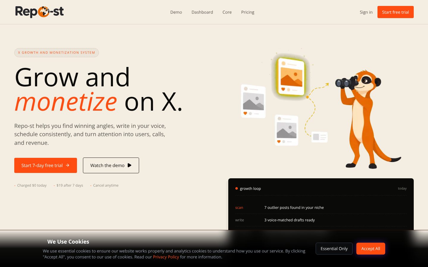 Screenshot of repo-st.xyz